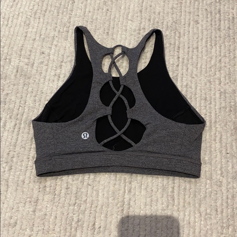 Gray Lululemon Halter Bra